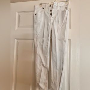 Madewell high rise skinny jeans, button fly, 27 petite